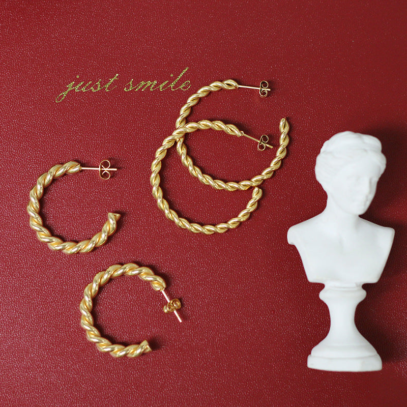 Twisted Knot Hoop Earrings