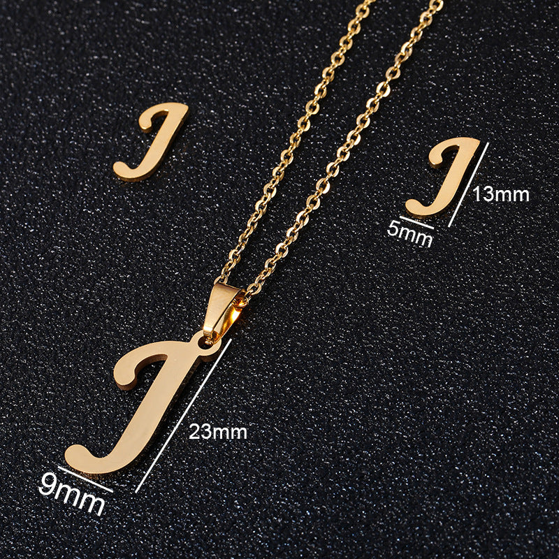 Stainless Steel Initial Necklace