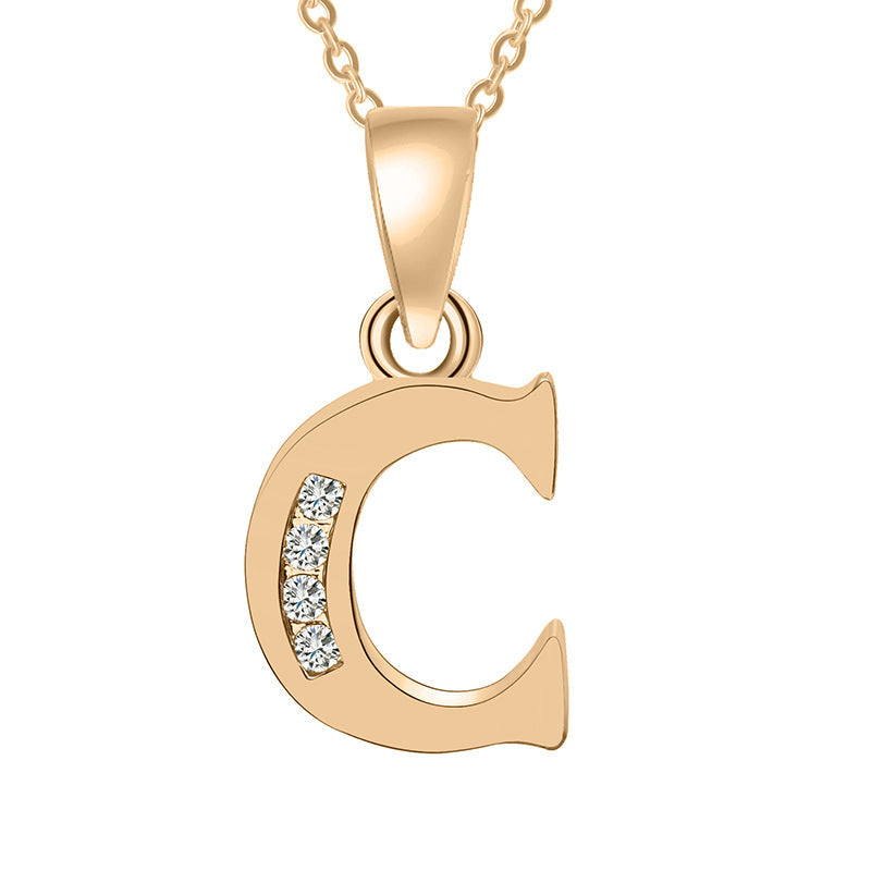 Bedazzled Initial Necklace