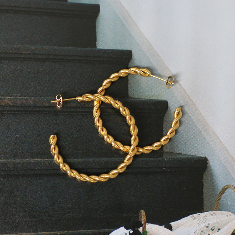 Twisted Knot Hoop Earrings