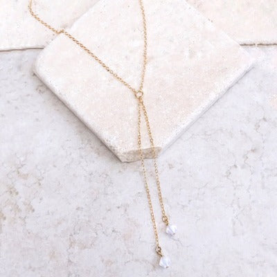 Delicate Crystal Lariat