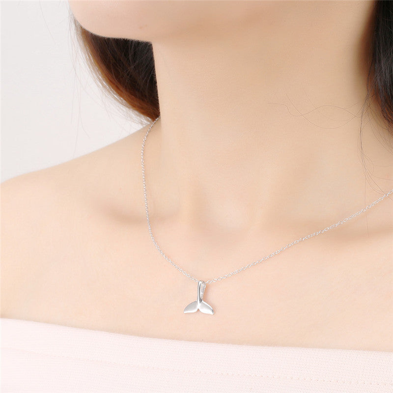 Sterling Silver Whale Tail Necklace - Forge & Form
