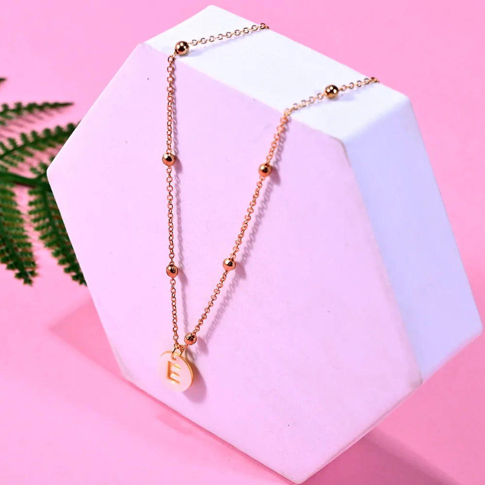 Beaded Monogram Choker Necklace