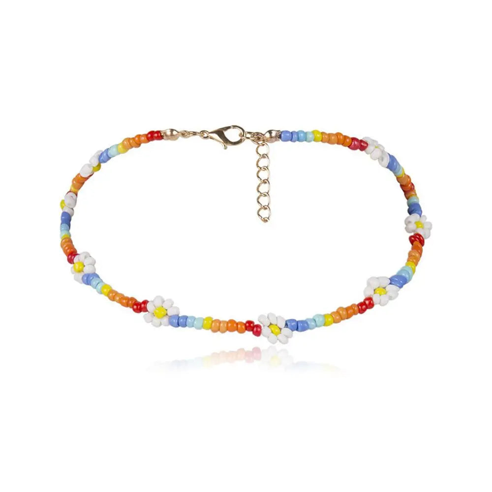 Daisy Beaded Choker