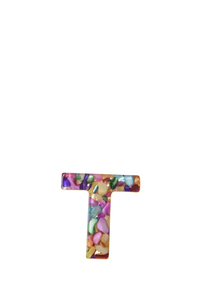 Resin Initial Necklace