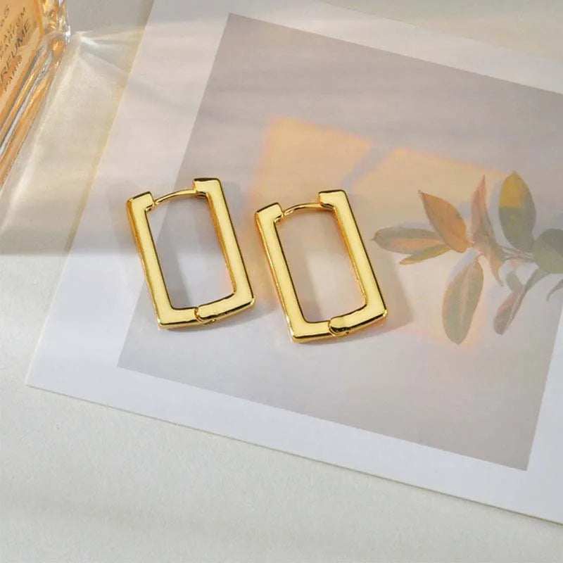 Rectangular Hoop Earrings