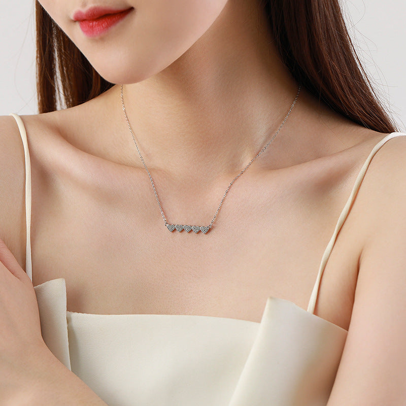 Sterling Silver Radiant Hearts Necklace - Forge & Form