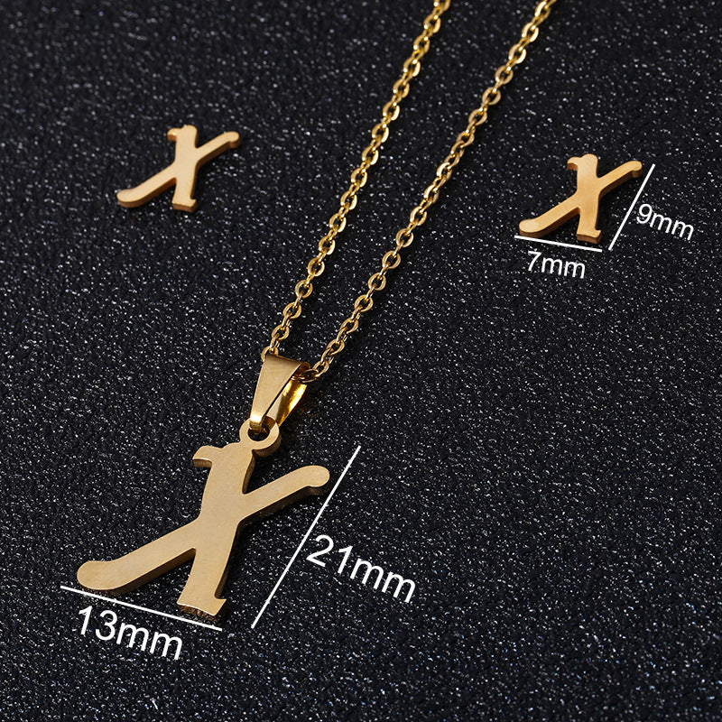 Stainless Steel Initial Necklace