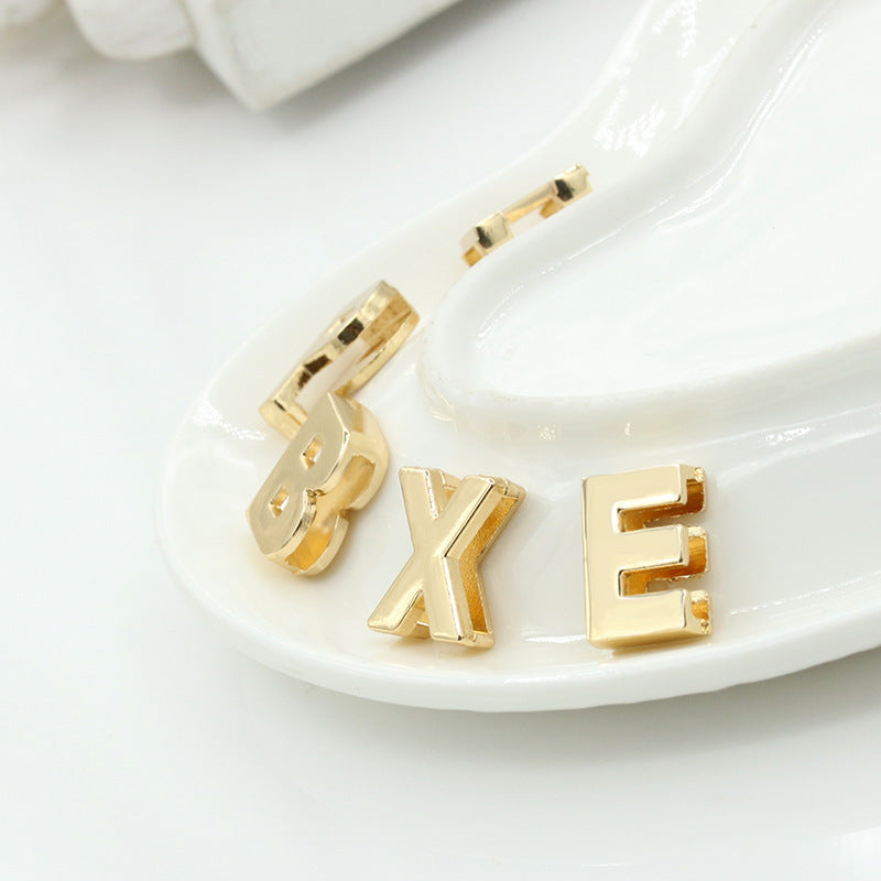 Bulky Block Letter Initial Necklace