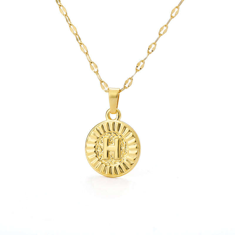 Disc Initial Necklace