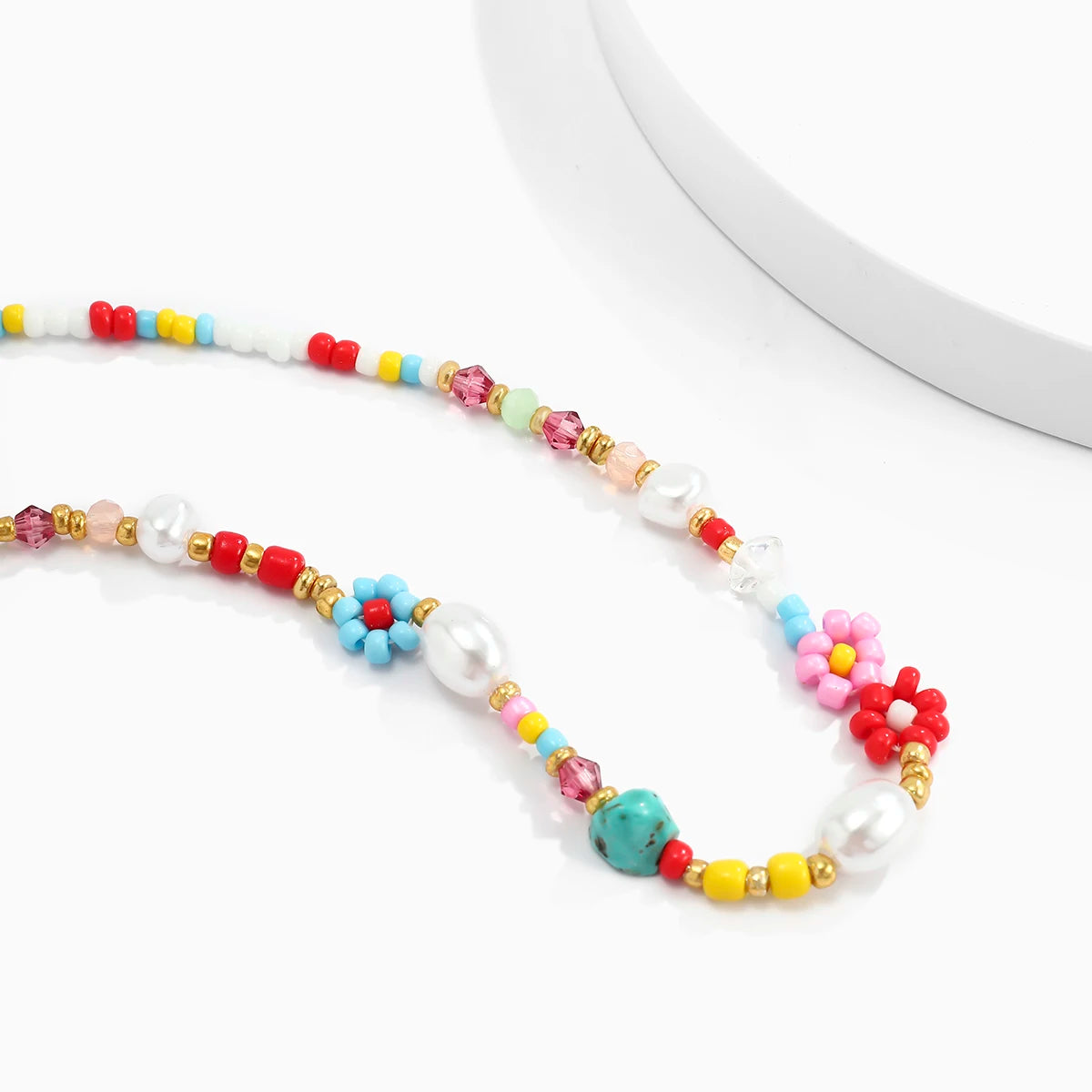 Colorful Boho Beaded Choker