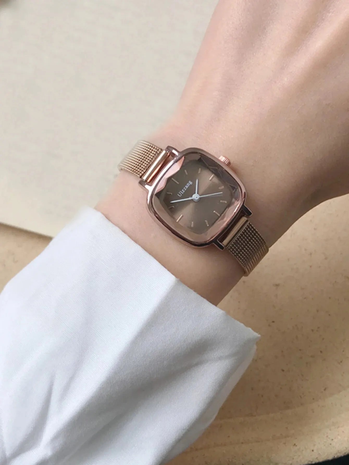 Square Metal Mesh Watch