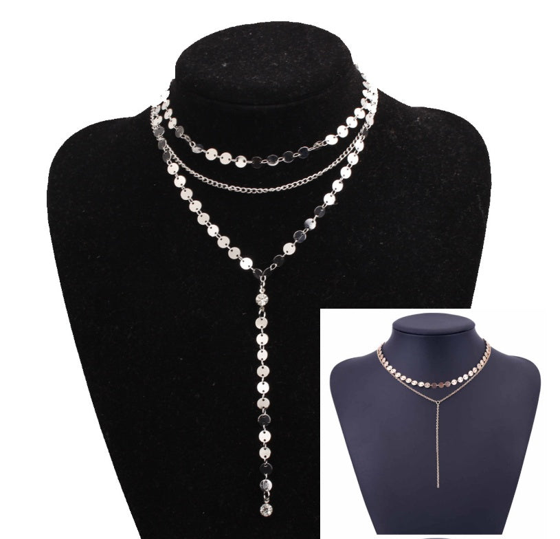 Coin Layered Lariat