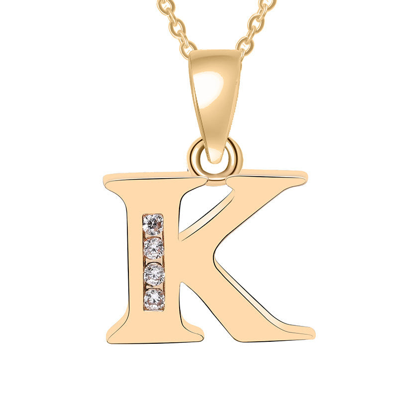 Bedazzled Initial Necklace