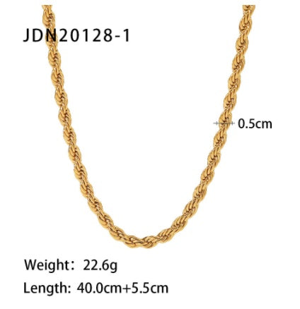 Chunky Double Snake Necklace