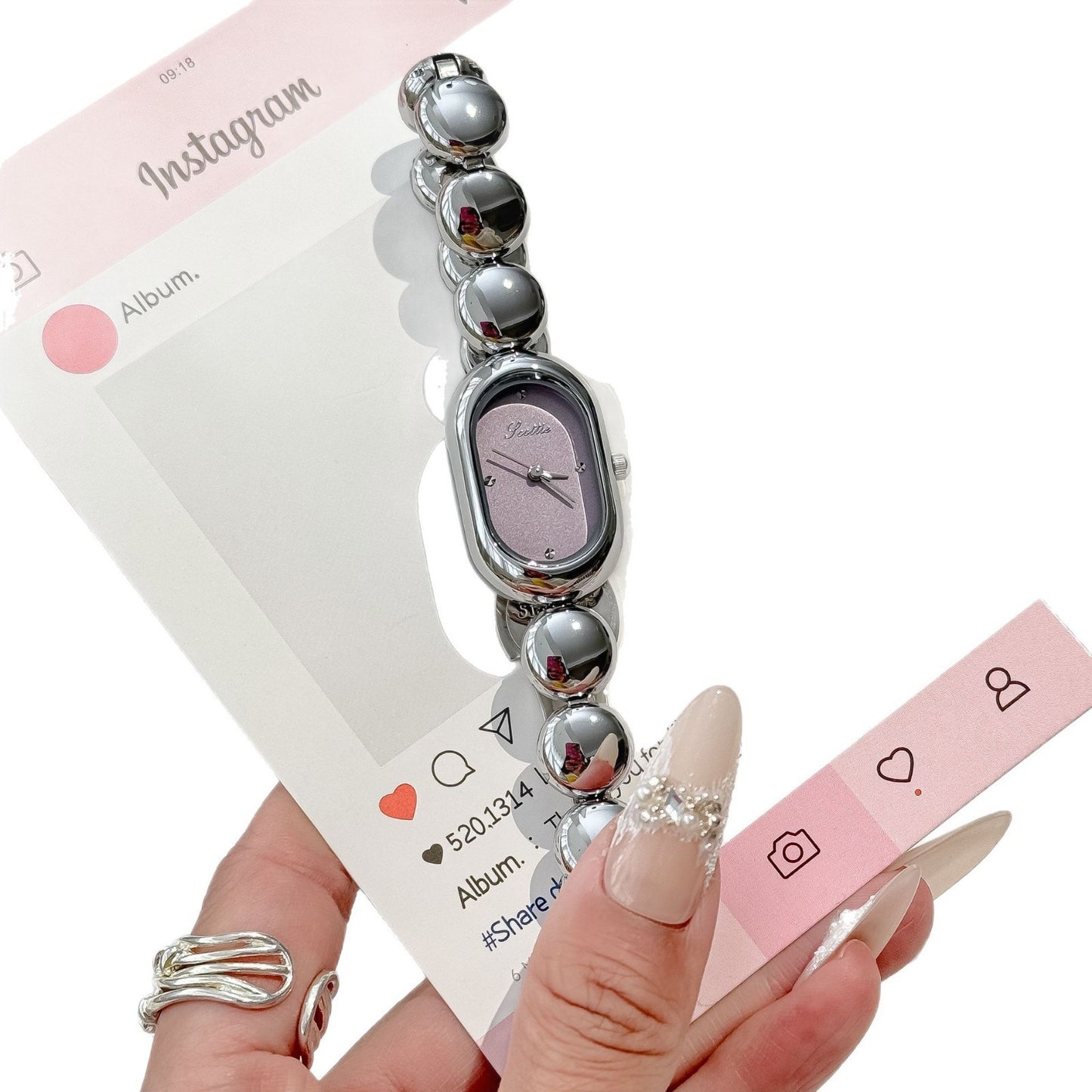 Elegant Oval Women's Watch Bracelet