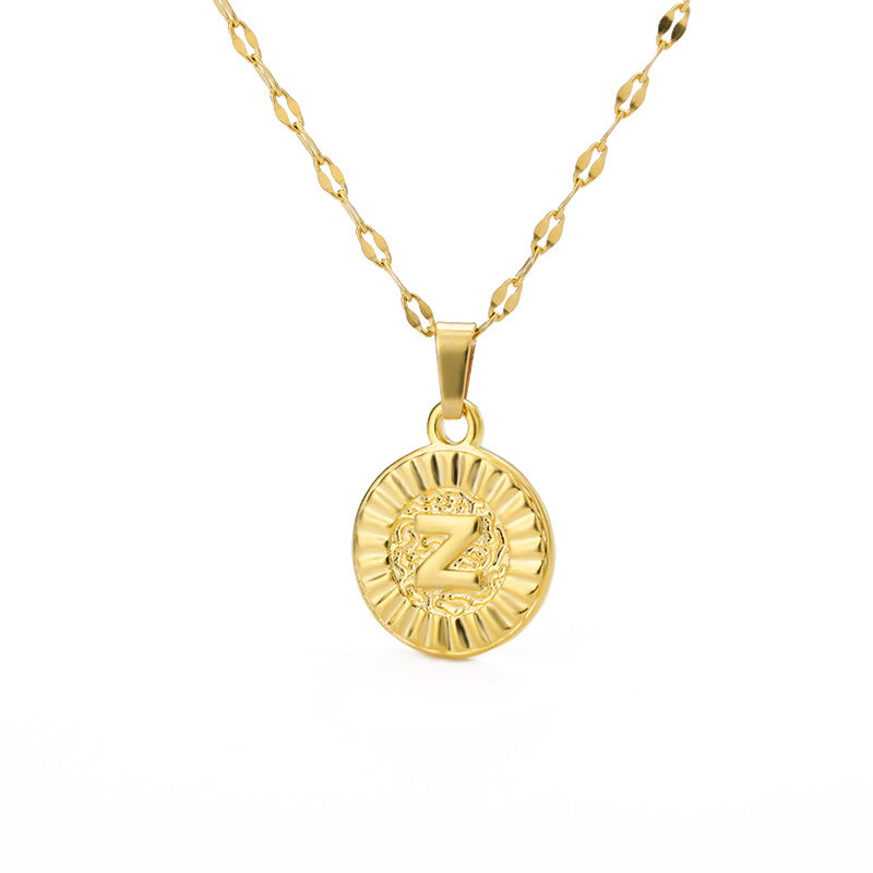 Disc Initial Necklace