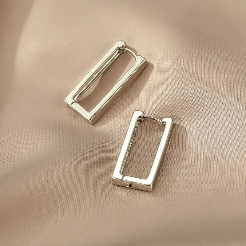 Rectangular Hoop Earrings