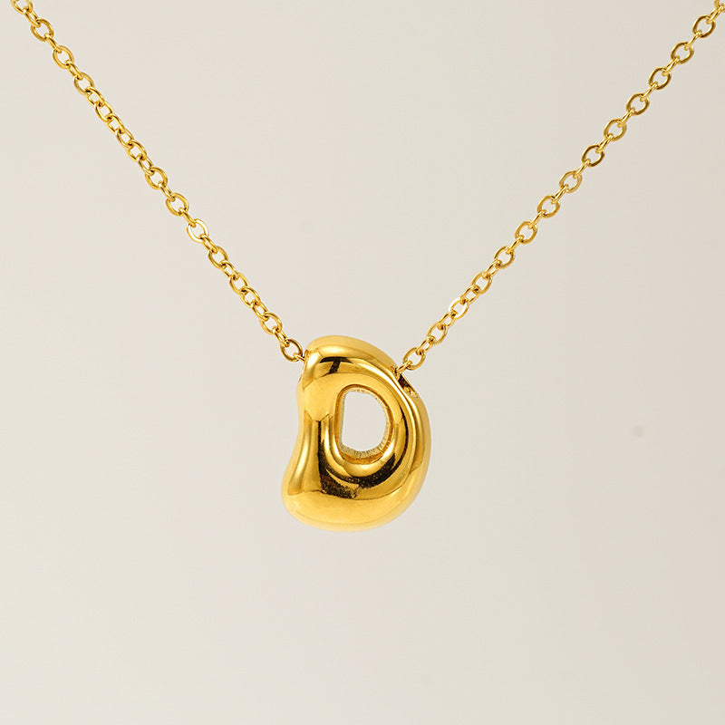 Glossy Bubble Letter Necklace
