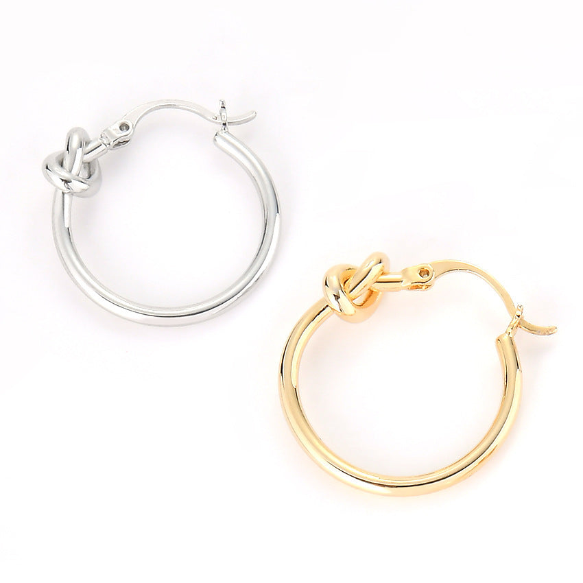 Knotted Hoop Earrings
