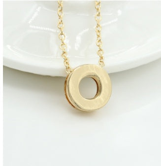 Bulky Block Letter Initial Necklace