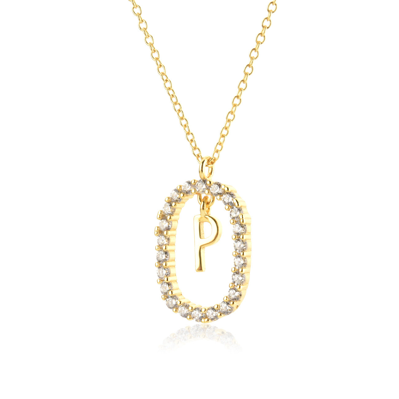 Sterling Silver Initial Halo Necklace - Forge & Form