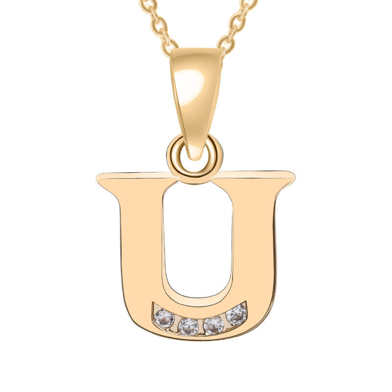 Bedazzled Initial Necklace
