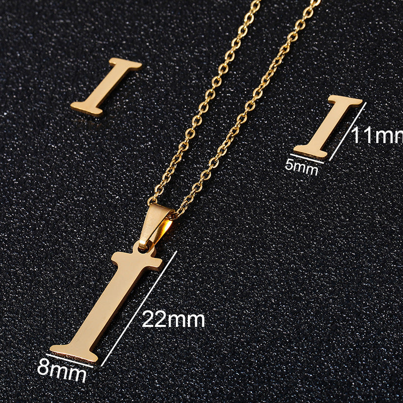 Stainless Steel Initial Necklace