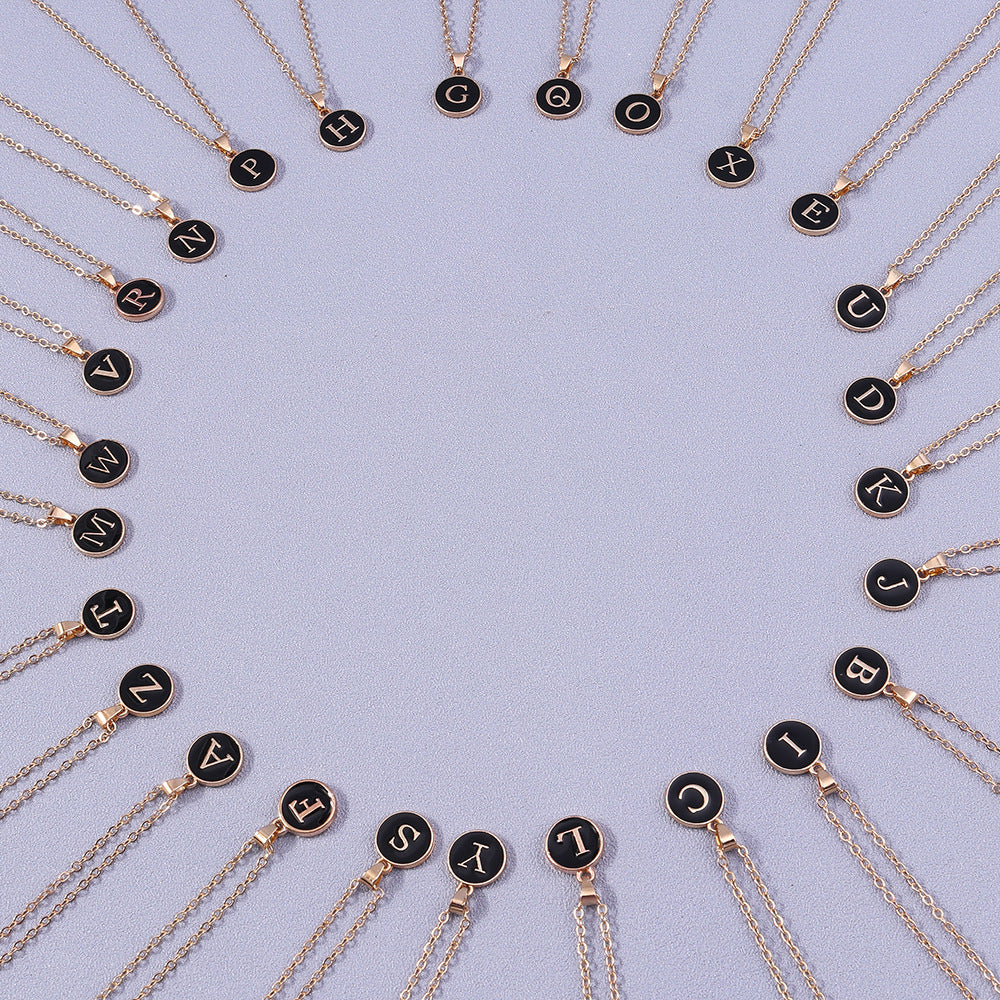 Capital Coin Initial Necklace