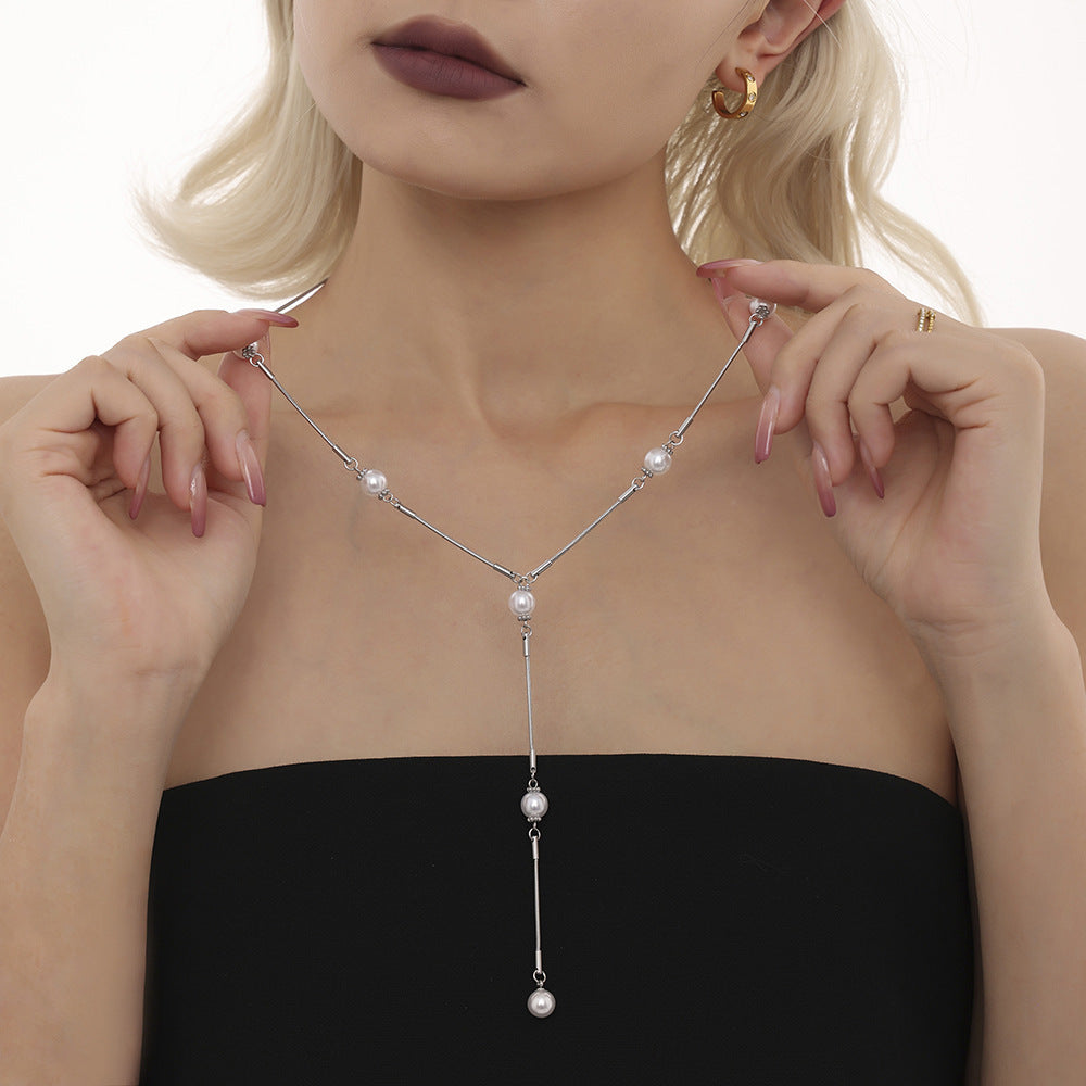 Large Pearl Lariat