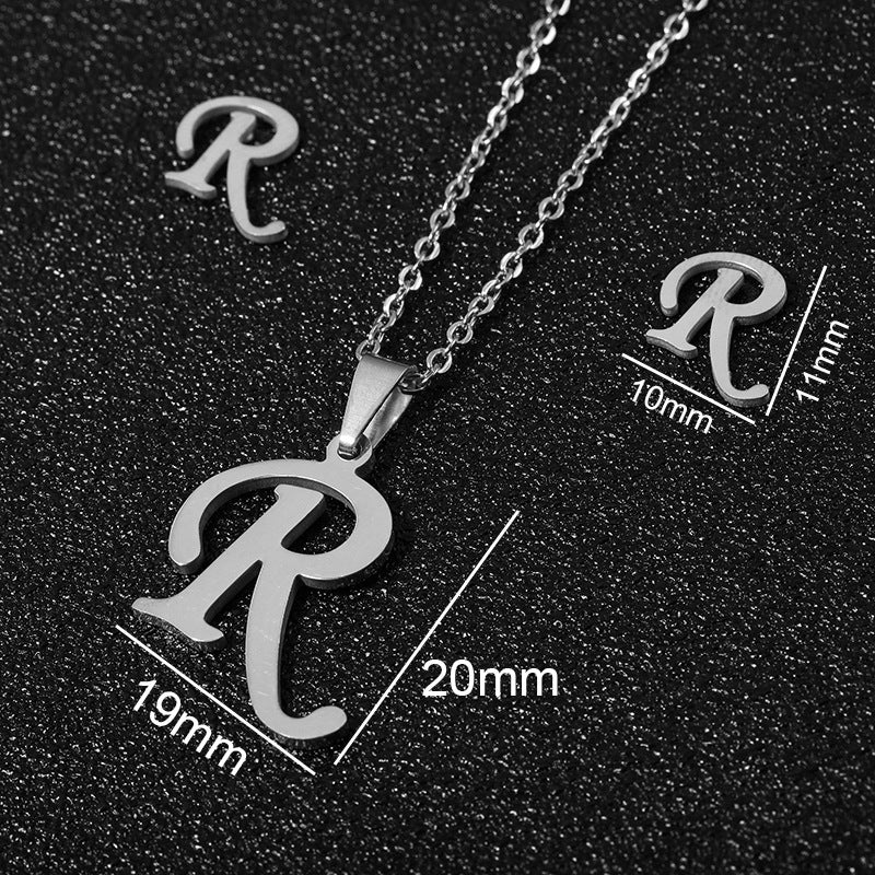 Stainless Steel Initial Necklace