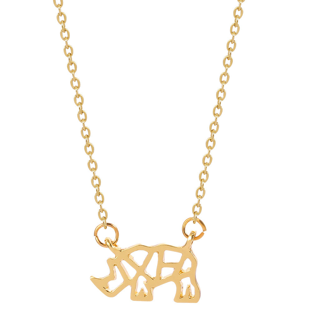 Rhino Pendant Necklace