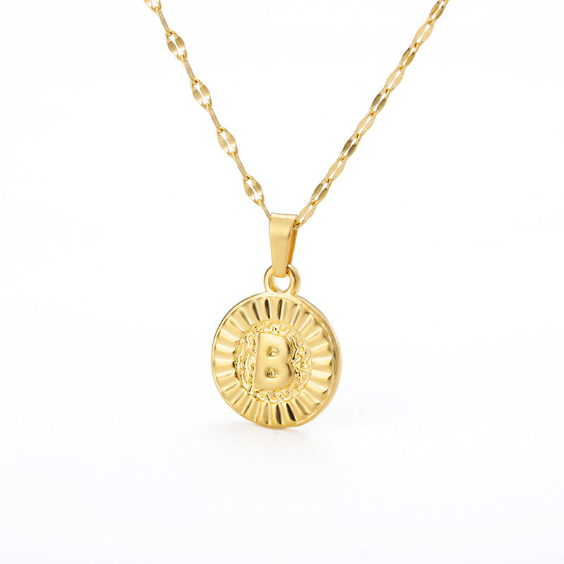 Disc Initial Necklace