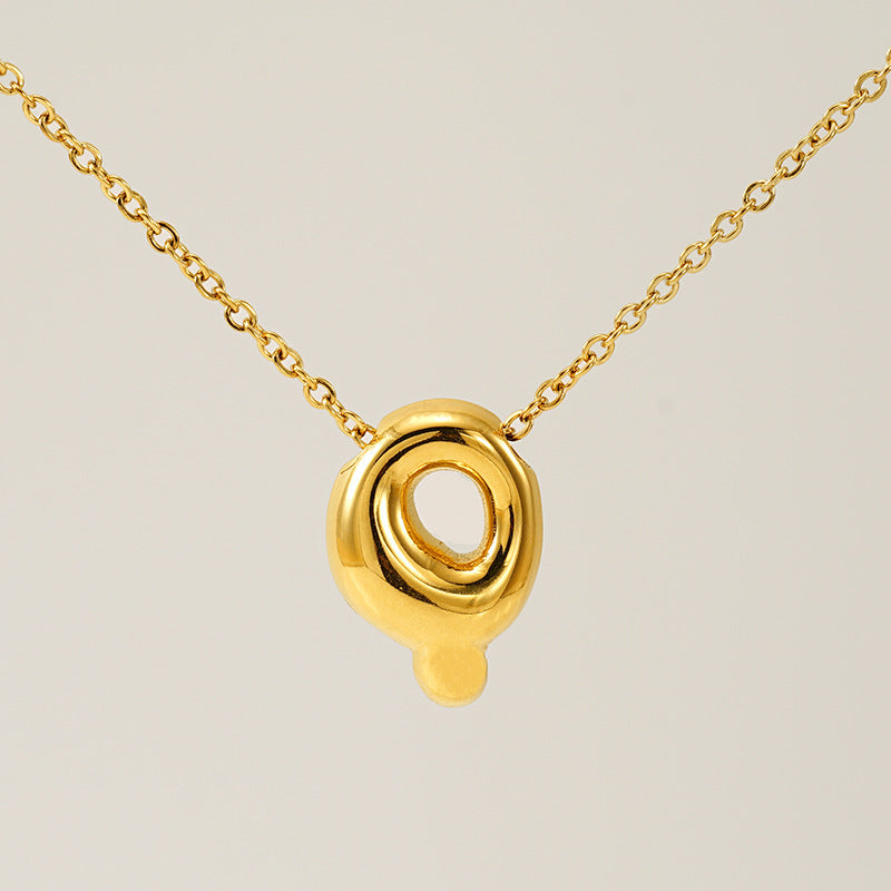 Glossy Bubble Letter Necklace