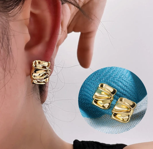 Square Ripple Earrings