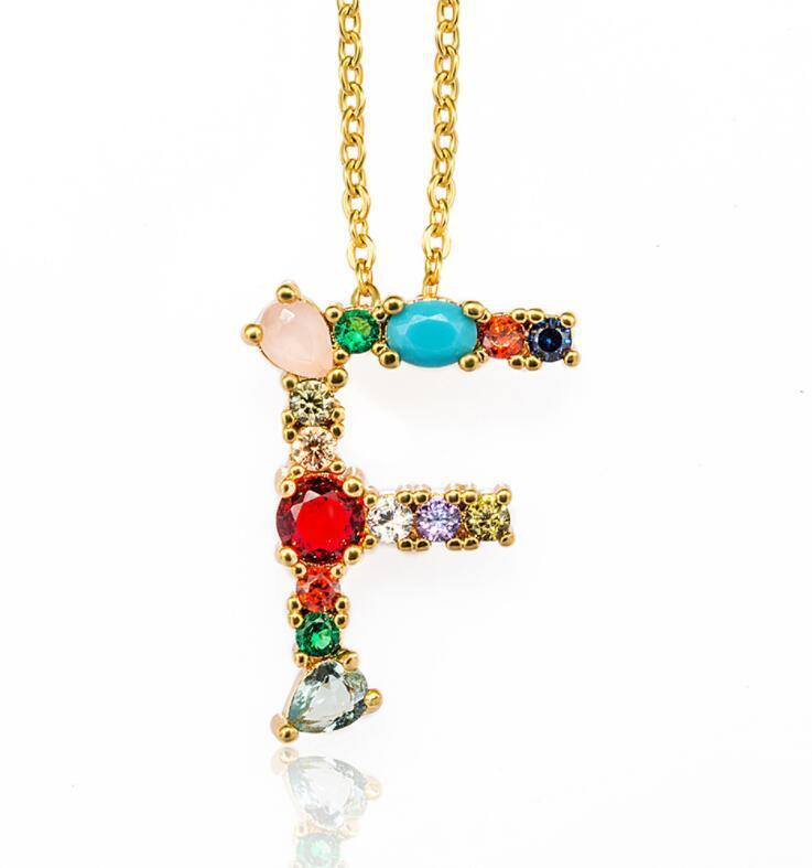 Jeweled Initial Necklace