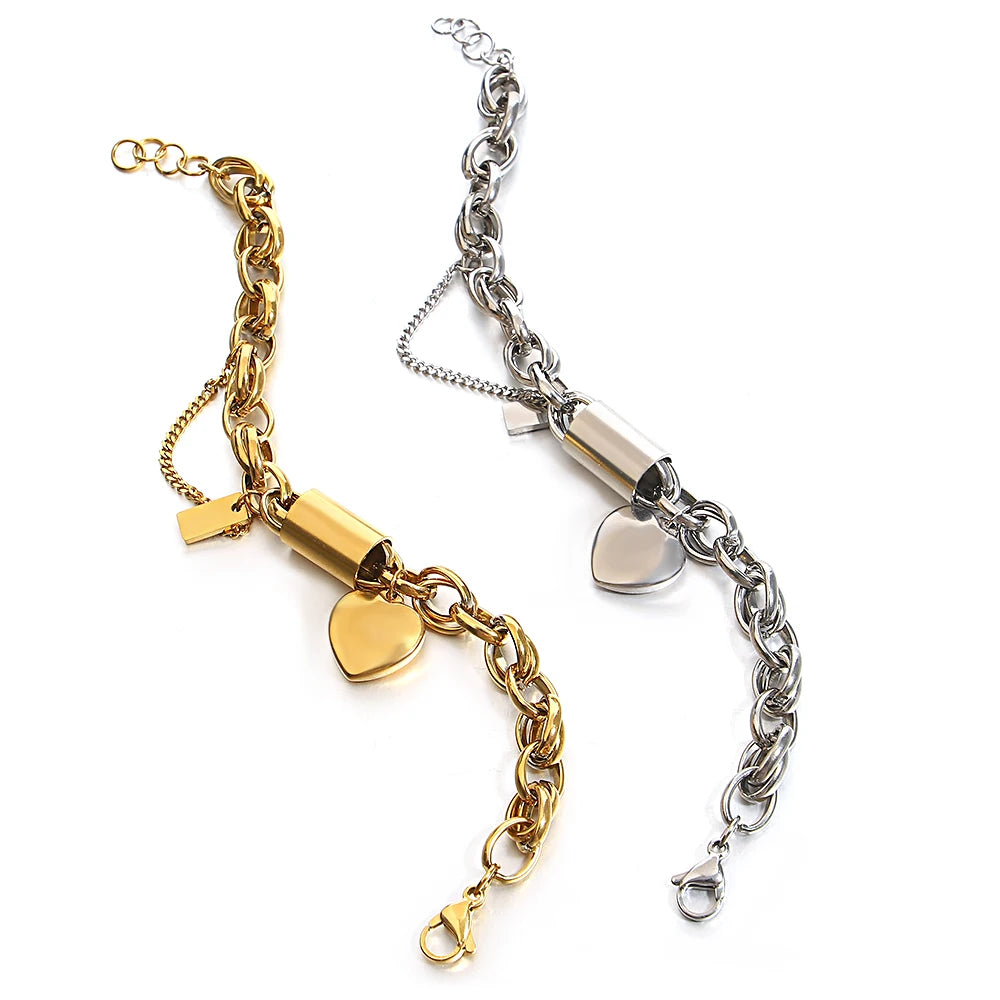 Chained Heart Bracelet