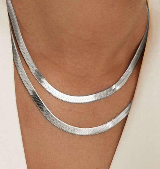 Silver Herringbone Chain