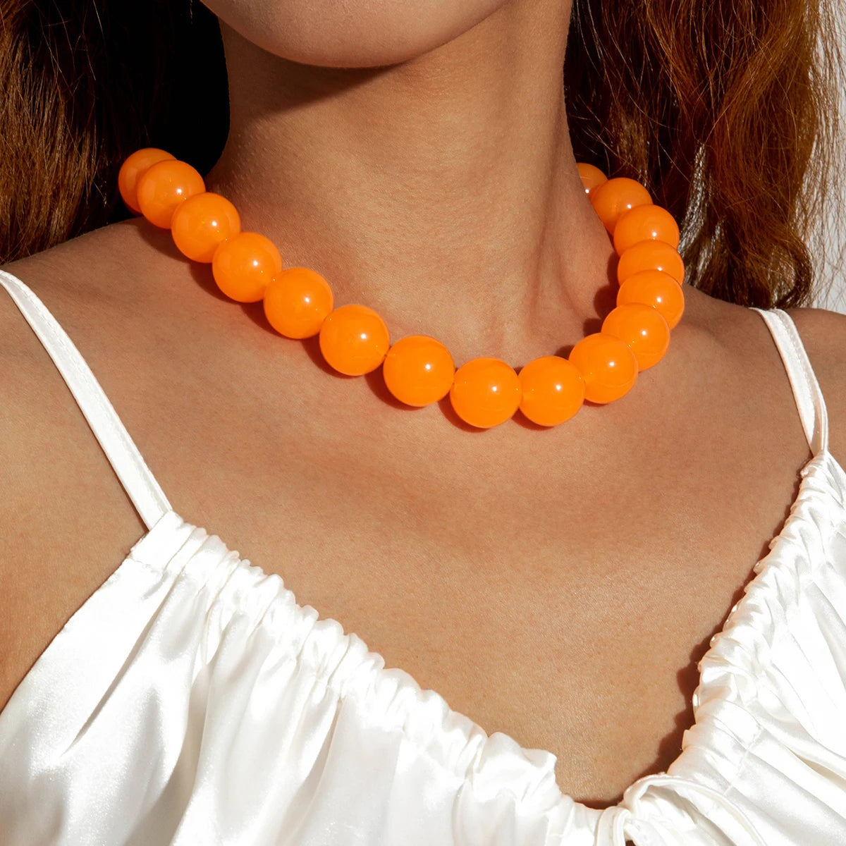 Large Round Beaded Necklace