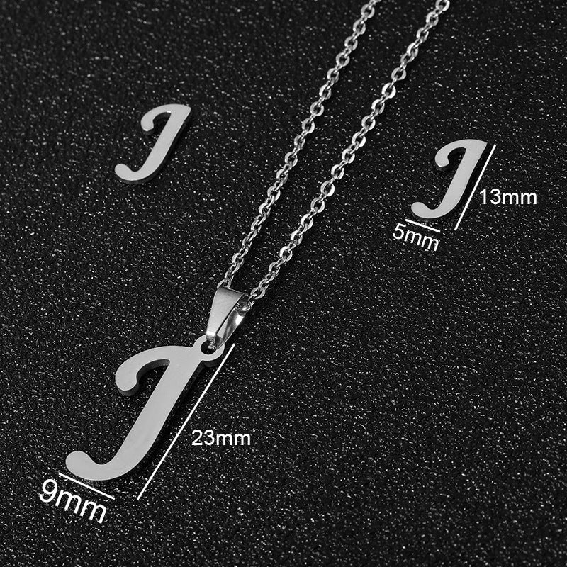 Stainless Steel Initial Necklace