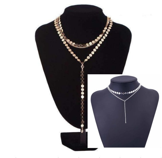 Coin Layered Lariat