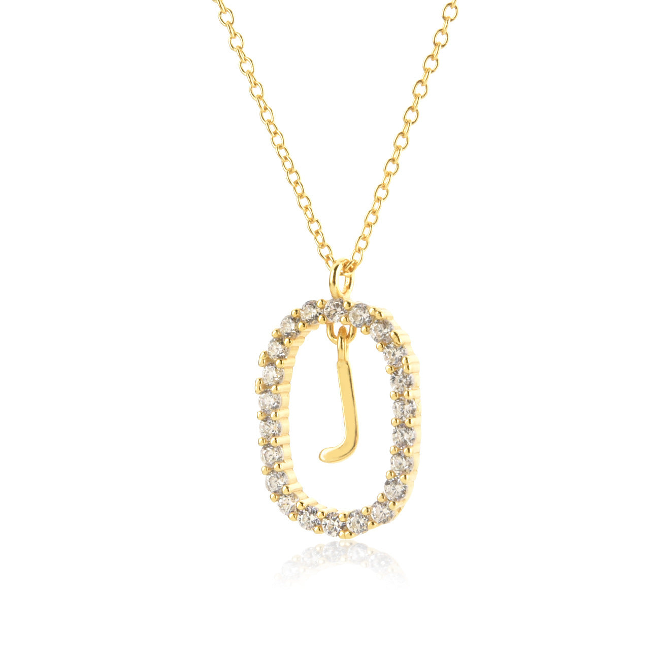 Sterling Silver Initial Halo Necklace - Forge & Form