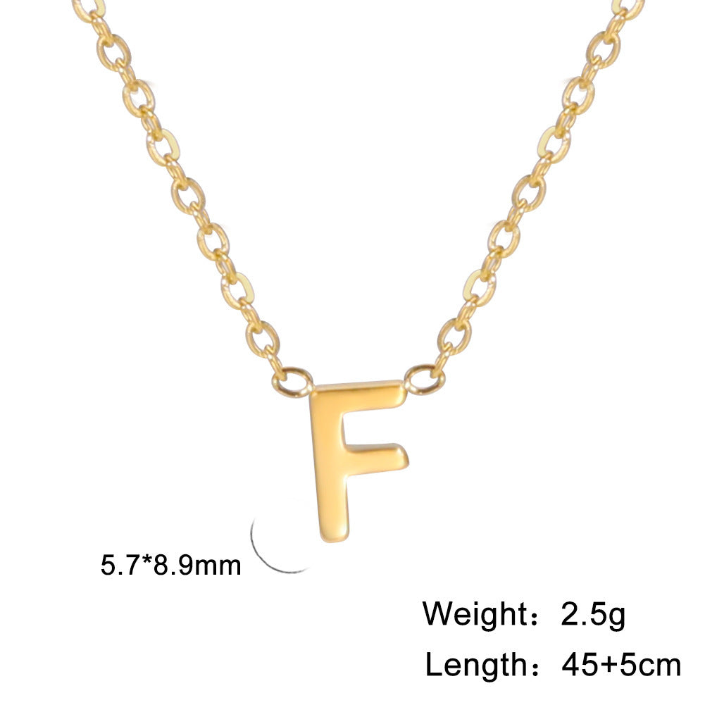 Cartoon Letter Initial Necklace