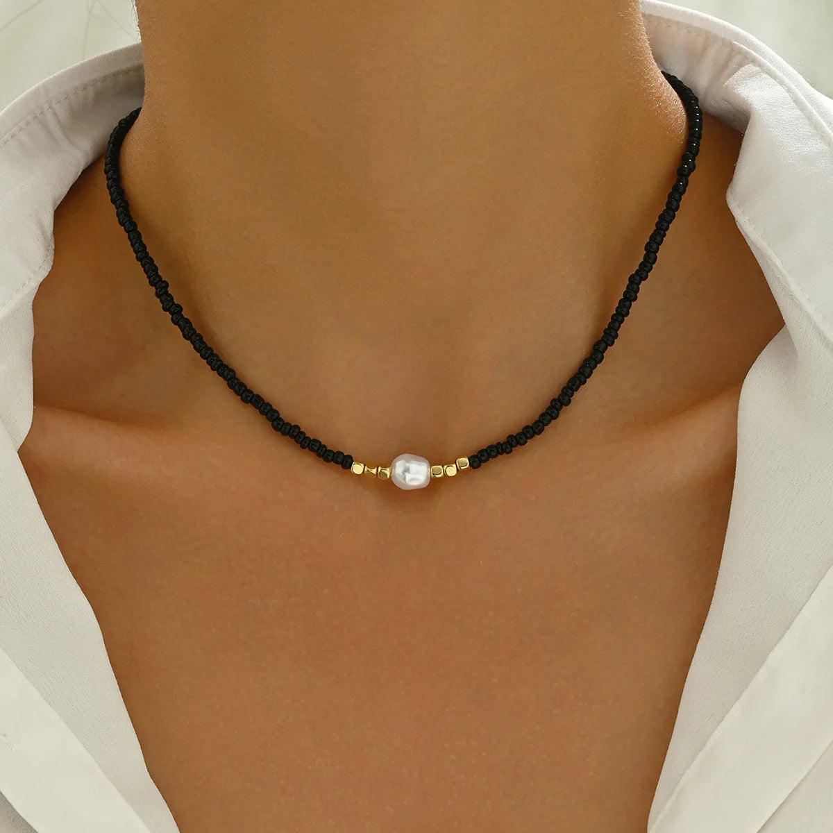 Vintage Bohemian Beaded Necklace