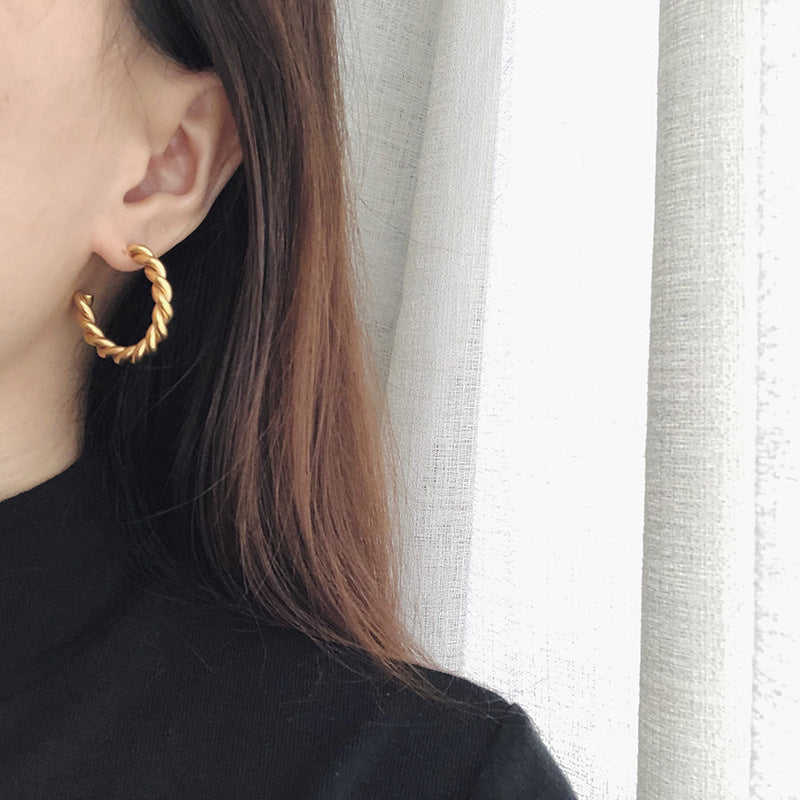 Twisted Knot Hoop Earrings