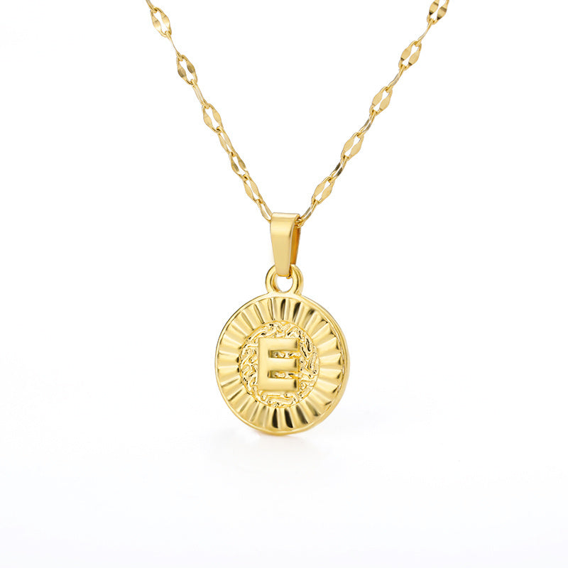 Disc Initial Necklace