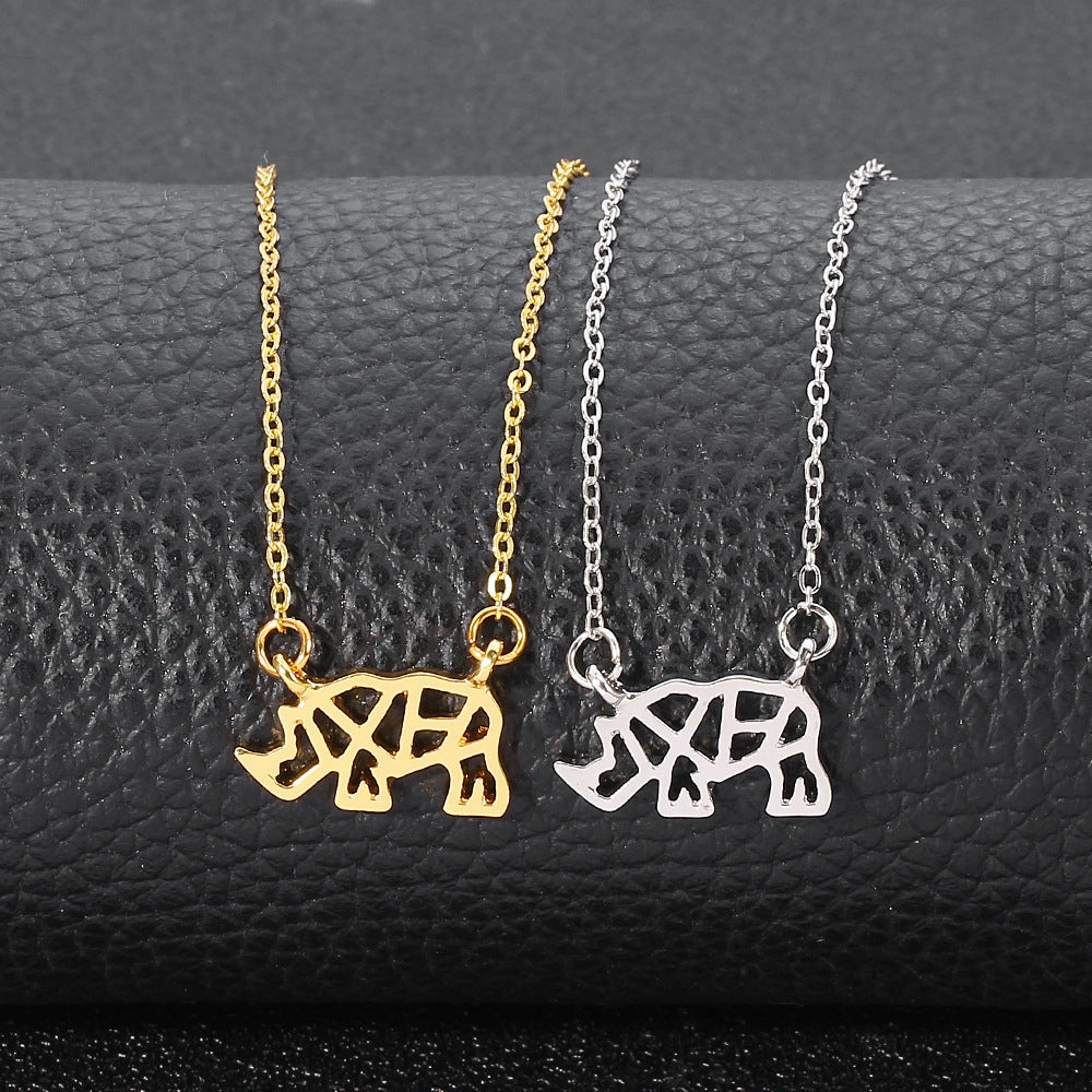 Rhino Pendant Necklace