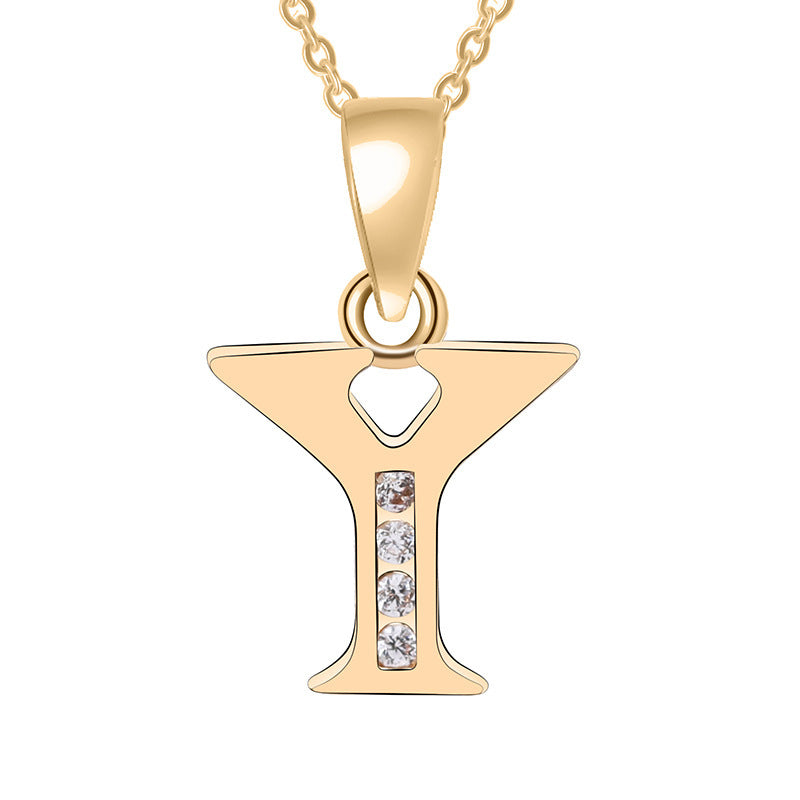 Bedazzled Initial Necklace