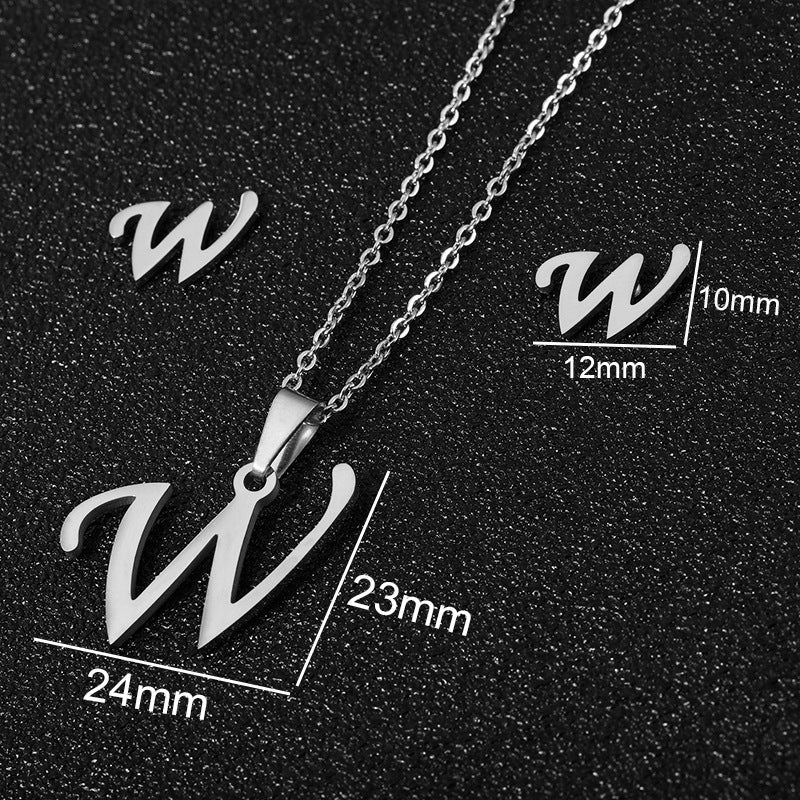 Stainless Steel Initial Necklace