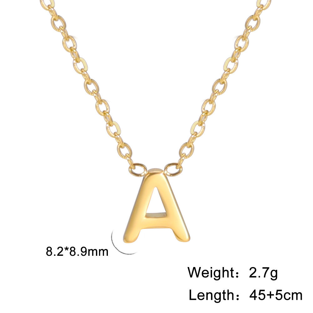 Cartoon Letter Initial Necklace